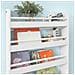 Libreria Bianca Legno, Libreria A Muro Porta Libri Bambini 4 Ripiani, L60*a80*p12cm Kmb08-k-w - Foto miniatura 4