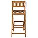Sgabelli da Bar da Esterno Pieghevoli 2 pz in Massello di Teak - Foto miniatura 4