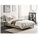 Letto Imbottito Beige Con Telaio 140 X 200 Cm Roanne - Foto miniatura 16