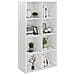 Libreria /Credenza Bianco Lucido 66x30x130 cm Legno Multistrato - Foto miniatura 3