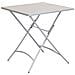 Romanus - Set Tavolo Da Giardino Pieghevole Salvaspazio 70 X 70 Compreso Di 2 Poltrone In Ferro - Foto miniatura 3