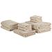 Set Di 9 Asciugamani In Cotone Beige Atai - Foto miniatura 8