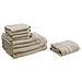Set Di 9 Asciugamani In Cotone Beige Atai - Foto miniatura 1