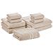 Set Di 9 Asciugamani In Cotone Beige Atai - Foto miniatura 10