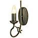 Lampada Da Parete A Candela Per Interni A 1 Luce Nero, Oro, E14 - Foto miniatura 1