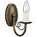 Lampada Da Parete A Candela Per Interni A 1 Luce Nero, Oro, E14 - Foto miniatura 2