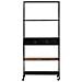 Libreria 90x35x180 Cm In Legno Di Mango Grezzo E Ferro - Foto miniatura 3