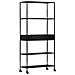 Libreria 90x35x180 Cm In Legno Di Mango Grezzo E Ferro - Foto miniatura 4