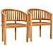 Set Salotto da Giardino 4 pz Design Curvo in Massello di Teak - Foto miniatura 4