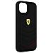 Cover Per Iphone 13 Mini In Vera Pelle Con Logo Sul Retro Nera - Foto miniatura 2