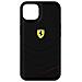 Cover Per Iphone 13 Mini In Vera Pelle Con Logo Sul Retro Nera - Foto miniatura 1