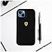 Cover Per Iphone 13 Mini In Vera Pelle Con Logo Sul Retro Nera - Foto miniatura 5