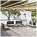 Set Divani Da Giardino 8 Pz Con Cuscini In Polyrattan Nero - Foto miniatura 1