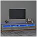 Mobile Porta TV con Luci LED Grigio Sonoma 240x35x40 cm - Foto miniatura 1