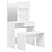 Set Tavolo Da Toeletta Bianco Lucido 74,5x40x141 Cm - Foto miniatura 2