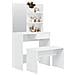 Set Tavolo Da Toeletta Bianco Lucido 74,5x40x141 Cm - Foto miniatura 3