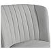 Brittany Sedia D'accento Imbottita In Lino Grigio Chiaro - Foto miniatura 4