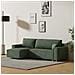 Cosy Divano Ad Angolo Trasformabile In Velluto A Coste Verde - Foto miniatura 6