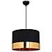 Lampada A Sospensione Alfina Tessuto Nero Fascia Oro Asz1665 - Foto miniatura 1