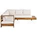 Divano Angolare 5 Posti Legno Di Acacia Chiaro E Bianco Sporco Destro Marettimo - Foto miniatura 6