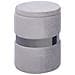 Set Di 2 Pouf Contenitore Doris Velluto Grigio Chiaro - Foto miniatura 3