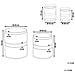Set Di 2 Pouf Contenitore Doris Velluto Grigio Chiaro - Foto miniatura 7