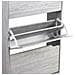 Scarpiera 3 Ante Ripiani Porta Scarpe Doppia Profondita Legno 63x24x115 Grigio - Foto miniatura 4