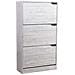 Scarpiera 3 Ante Ripiani Porta Scarpe Doppia Profondita Legno 63x24x115 Grigio - Foto miniatura 1