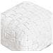 Pouf Bodla Materiale Sintetico Bianco - Foto miniatura 4