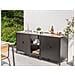 Set Cucina Da Esterno 3 Elementi Con Lavello Vilama Metallo Nero - Foto miniatura 1