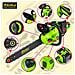 Motosega A Batteria Con 2x Li-ion 21v 4.0ah 2 X Barra 16"" (40cm) 2 X Catene E Motore Brushless, Motosega Elettrica Per Giardino - Foto miniatura 3