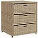 Lusso Casadino -  Armadietto Portaoggetti Da Giardino Beige 55x59x69cm Polyrattan - Foto miniatura 1