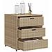 Lusso Casadino -  Armadietto Portaoggetti Da Giardino Beige 55x59x69cm Polyrattan - Foto miniatura 4