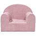 Divano Per Bambini Rosa In Morbido Peluche - Foto miniatura 2