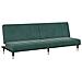 Divano Letto A 2 Posti Con Poggiapiedi Verde Scuro In Velluto - Foto miniatura 3