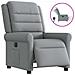 Poltrona Elettrica Reclinabile Grigio Chiaro in Tessuto - Foto miniatura 1