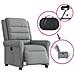 Poltrona Elettrica Reclinabile Grigio Chiaro in Tessuto - Foto miniatura 9