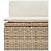 Set da pranzo da giardino 6 pezzi di con cuscini beige in rattan e acacia - Foto miniatura 9