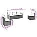 Set Divani da Giardino 5 pz con Cuscini in Polyrattan Nero - Foto miniatura 3