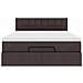 Pouf Letto con Materasso Marrone Scuro 140x190 cm in Tessuto - Foto miniatura 7