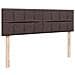 Pouf Letto con Materasso Marrone Scuro 140x190 cm in Tessuto - Foto miniatura 9