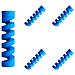 Protezione A Spirale Anti-piegatura Per Cavi Dati, Salva Cavo In Silicone, Confezione Da 5 Blue - Foto miniatura 1