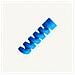 Protezione A Spirale Anti-piegatura Per Cavi Dati, Salva Cavo In Silicone, Confezione Da 5 Blue - Foto miniatura 3