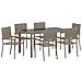 Set da Pranzo per Giardino 7 pcs Grigio 150 x 90 x 75 cm - Foto miniatura 1