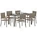 Set da Pranzo per Giardino 7 pcs Grigio 150 x 90 x 75 cm - Foto miniatura 3