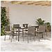 Set da Pranzo per Giardino 7 pcs Grigio 150 x 90 x 75 cm - Foto miniatura 4