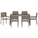 Set da Pranzo per Giardino 7 pcs Grigio 150 x 90 x 75 cm - Foto miniatura 7
