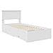 Struttura del letto Bianco 90 x 190 cm Legno multistrato - Foto miniatura 4