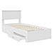 Struttura del letto Bianco 90 x 190 cm Legno multistrato - Foto miniatura 5