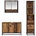 Set di mobili per il bagno con cassetto 3 pcs Legno vecchio - Foto miniatura 8